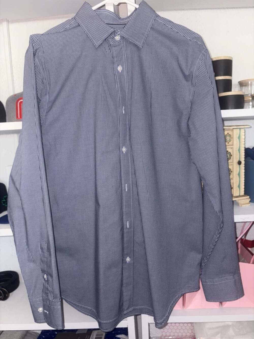 Old navy Men's Blue Plaid Shirt Size-Large -New With Tags
